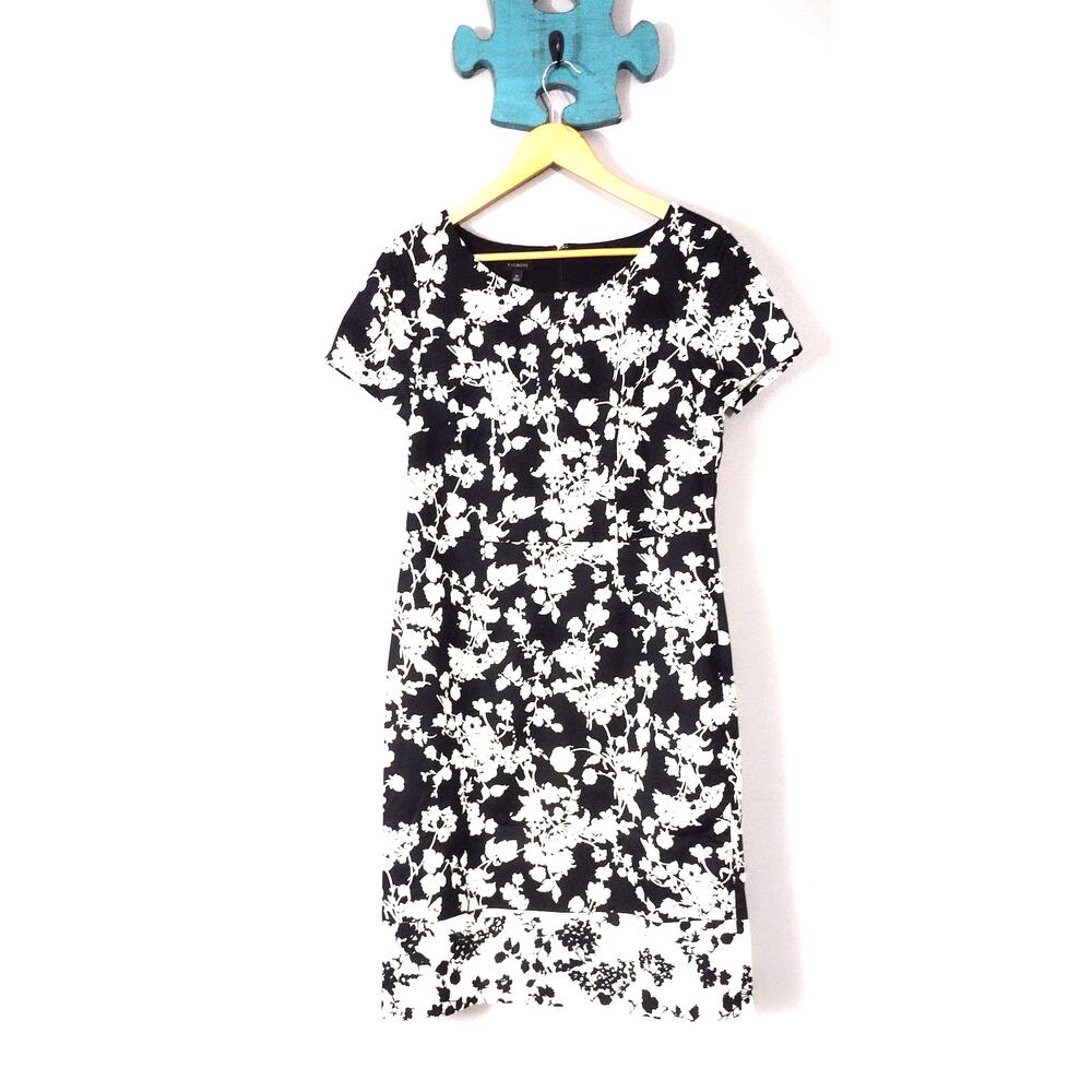 Talbots Women's Floral Bateau Neck Spring Sheath Dress Size 10 - Picture 2 of 16